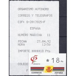 ESPAÑA. 3.1. GRANADA 92 - 3 dígitos. ATM nuevo (18) + rec. (11)