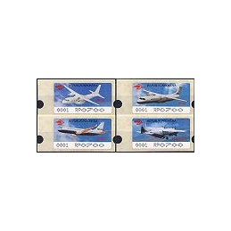 INDONESIA (1996). Aviones - negro - 0001. ATMs nuevos (700)